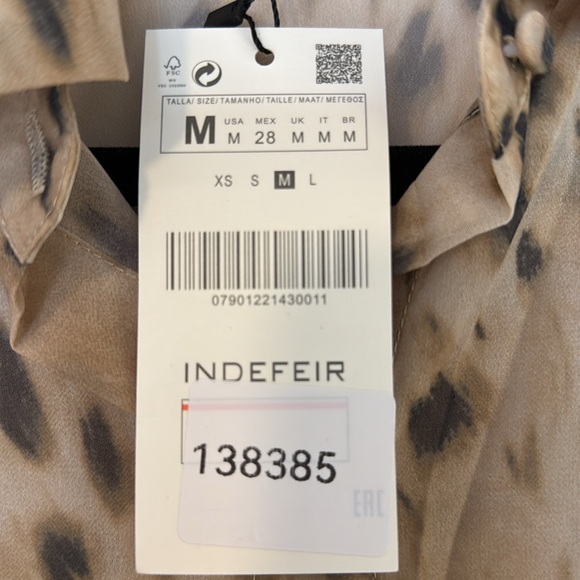INDEFEIR Studios Cheeta Print Top. New with tags. So sleek! Must have for fall - Picture 7 of 7